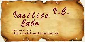 Vasilije Cabo vizit kartica